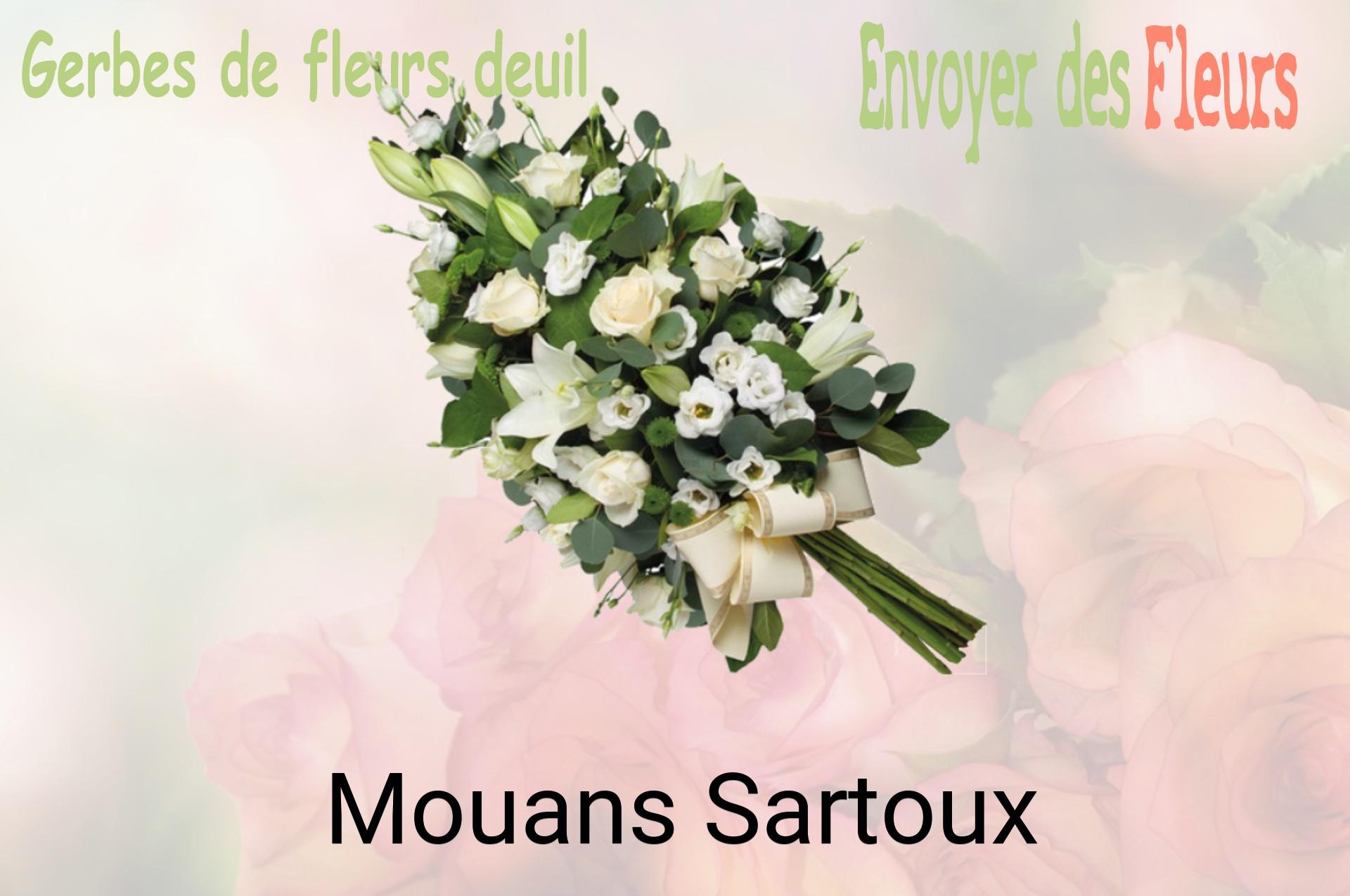 Gerbe de fleurs de deuil livrée à Mouans-Sartoux